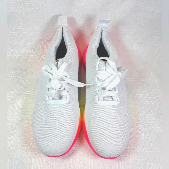 SHOES Women Sneakers Rainbow White Lightweight Casual Shoes Size 7 - Picture 6 of 13